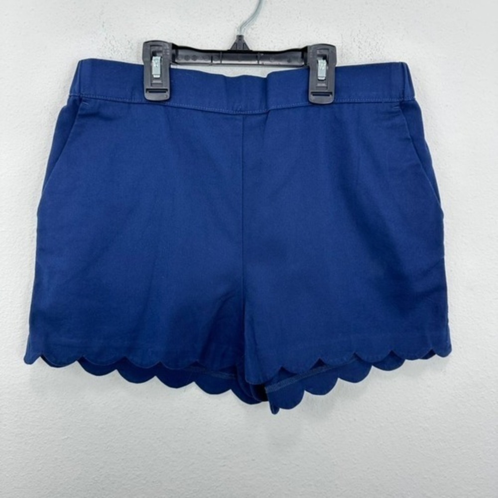 Crewcuts Girls Size 16 Blue Scalloped Hem Shorts Elastic Waist Casual NWT